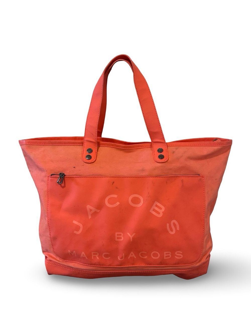 Marc Jacobs Orange Canvas Tote Bag